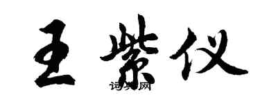 胡问遂王紫仪行书个性签名怎么写