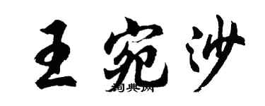 胡问遂王宛沙行书个性签名怎么写