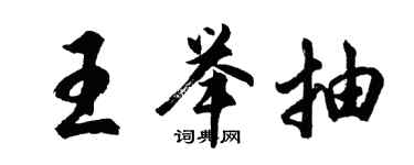 胡问遂王举抽行书个性签名怎么写