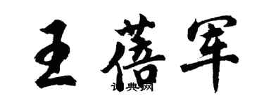 胡问遂王蓓军行书个性签名怎么写