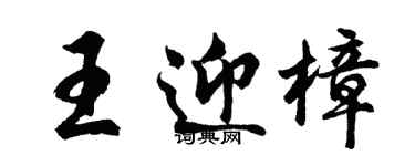 胡问遂王迎樟行书个性签名怎么写