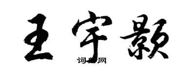 胡问遂王宇颢行书个性签名怎么写