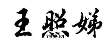 胡问遂王照娣行书个性签名怎么写