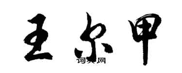 胡问遂王尔甲行书个性签名怎么写