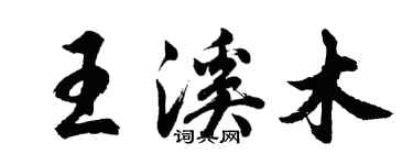 胡问遂王溪木行书个性签名怎么写