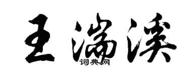 胡问遂王湍溪行书个性签名怎么写