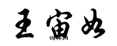 胡问遂王宙如行书个性签名怎么写