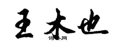 胡问遂王木也行书个性签名怎么写