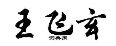 胡问遂王飞玄行书个性签名怎么写
