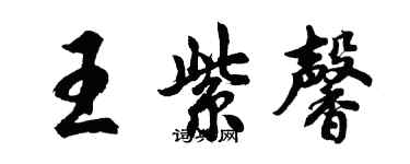 胡问遂王紫馨行书个性签名怎么写