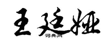 胡问遂王廷娅行书个性签名怎么写