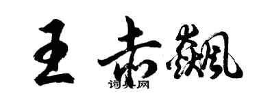 胡问遂王赤飙行书个性签名怎么写
