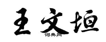 胡问遂王文垣行书个性签名怎么写