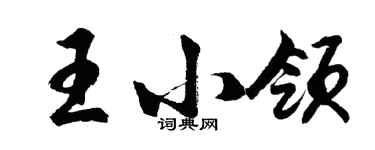 胡问遂王小领行书个性签名怎么写