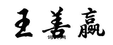 胡问遂王善赢行书个性签名怎么写