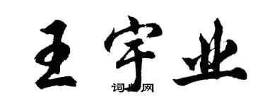 胡问遂王宇业行书个性签名怎么写