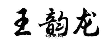 胡问遂王韵龙行书个性签名怎么写