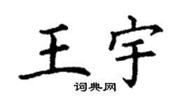 丁谦王宇楷书个性签名怎么写