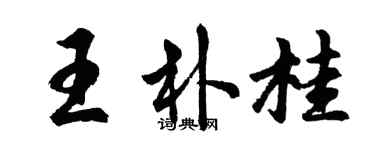 胡问遂王朴桂行书个性签名怎么写