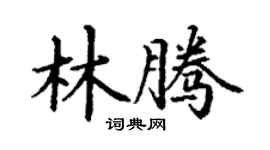 丁谦林腾楷书个性签名怎么写