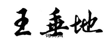 胡问遂王垂地行书个性签名怎么写