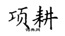 丁谦项耕楷书个性签名怎么写