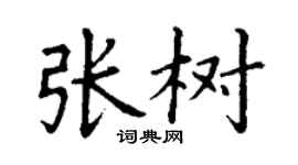 丁谦张树楷书个性签名怎么写