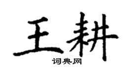 丁谦王耕楷书个性签名怎么写