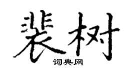 丁谦裴树楷书个性签名怎么写
