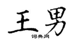 丁谦王男楷书个性签名怎么写
