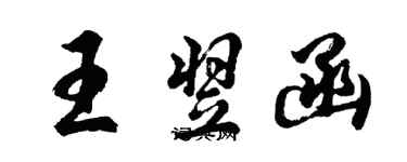 胡问遂王翌函行书个性签名怎么写