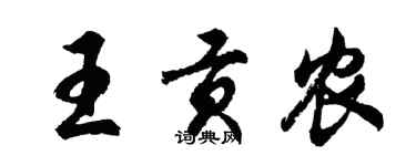 胡问遂王贡农行书个性签名怎么写