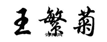 胡问遂王繁菊行书个性签名怎么写