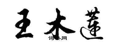 胡问遂王木莲行书个性签名怎么写