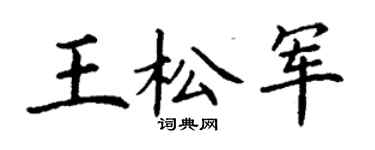 丁谦王松军楷书个性签名怎么写