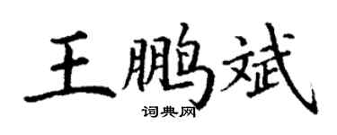 丁谦王鹏斌楷书个性签名怎么写