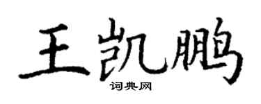 丁谦王凯鹏楷书个性签名怎么写