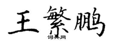 丁谦王繁鹏楷书个性签名怎么写