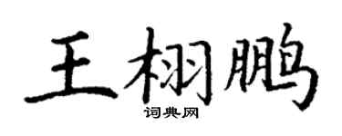 丁谦王栩鹏楷书个性签名怎么写