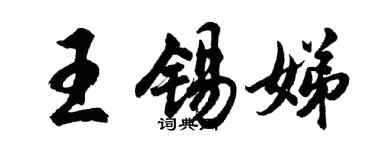 胡问遂王锡娣行书个性签名怎么写