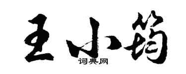 胡问遂王小筠行书个性签名怎么写