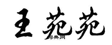 胡问遂王苑苑行书个性签名怎么写
