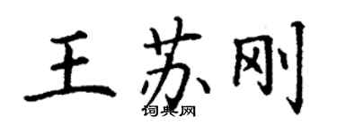 丁谦王苏刚楷书个性签名怎么写