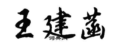 胡问遂王建菡行书个性签名怎么写