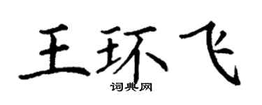 丁谦王环飞楷书个性签名怎么写