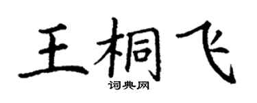 丁谦王桐飞楷书个性签名怎么写