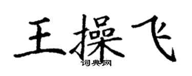 丁谦王操飞楷书个性签名怎么写