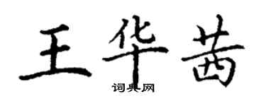 丁谦王华茜楷书个性签名怎么写