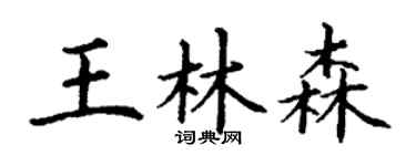 丁谦王林森楷书个性签名怎么写