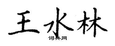 丁谦王水林楷书个性签名怎么写